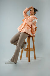 Flared front cut Leggings